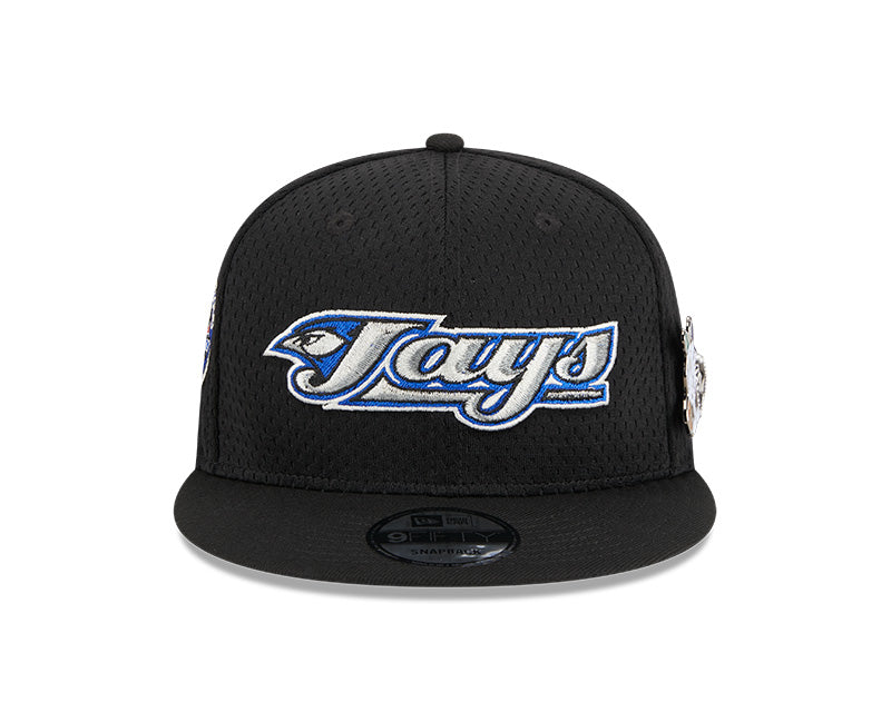 Men's New Era Black Toronto Blue Jays Post Up Pin 9FIFTY Snapback Hat