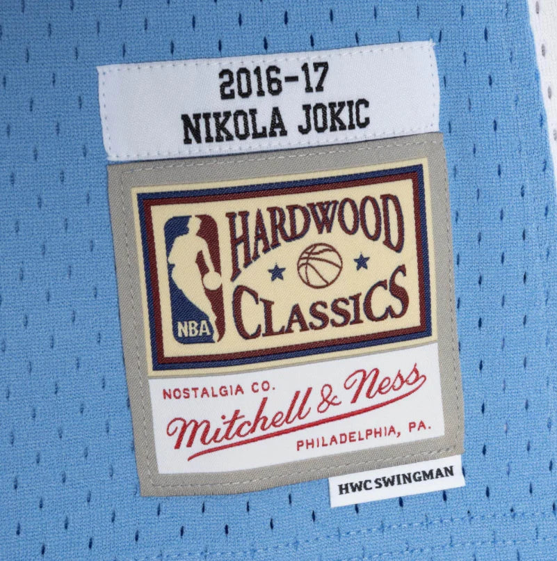 Mitchell & Ness Men's Denver Nuggets Carmelo Anthony #15 Royal Hardwood Classics Jersey, Small, Blue