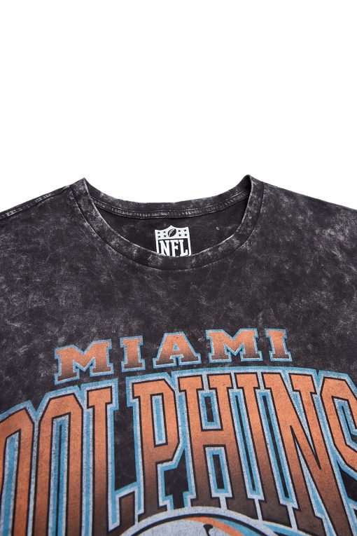 Miami Dolphins Graphic Acid Wash Tee XL