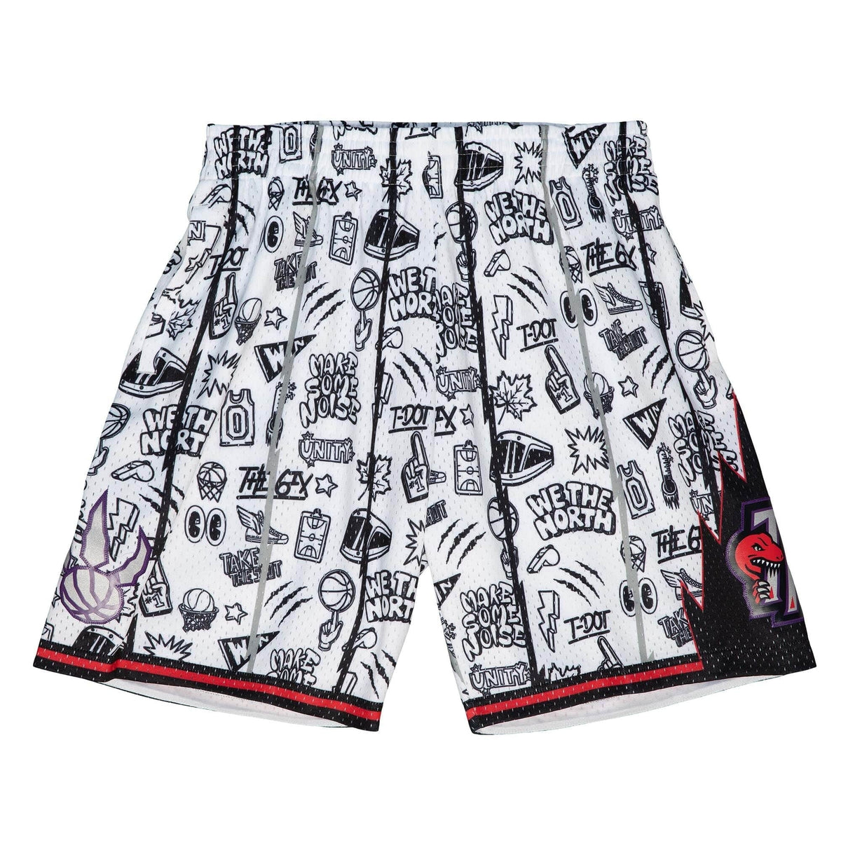 Toronto Raptors Mitchell & Ness Hardwood Classic Reload Swingman Shorts -  Black 