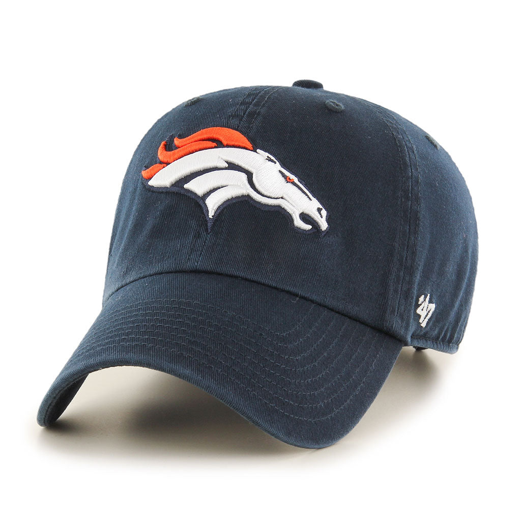 '47 Men's Denver Broncos Navy Clean Up Adjustable Hat