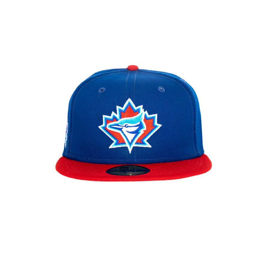 New Era Toronto Blue Jays 59Fifty Mens Fitted Hat - Black & Red Maple – The  Sports Collection