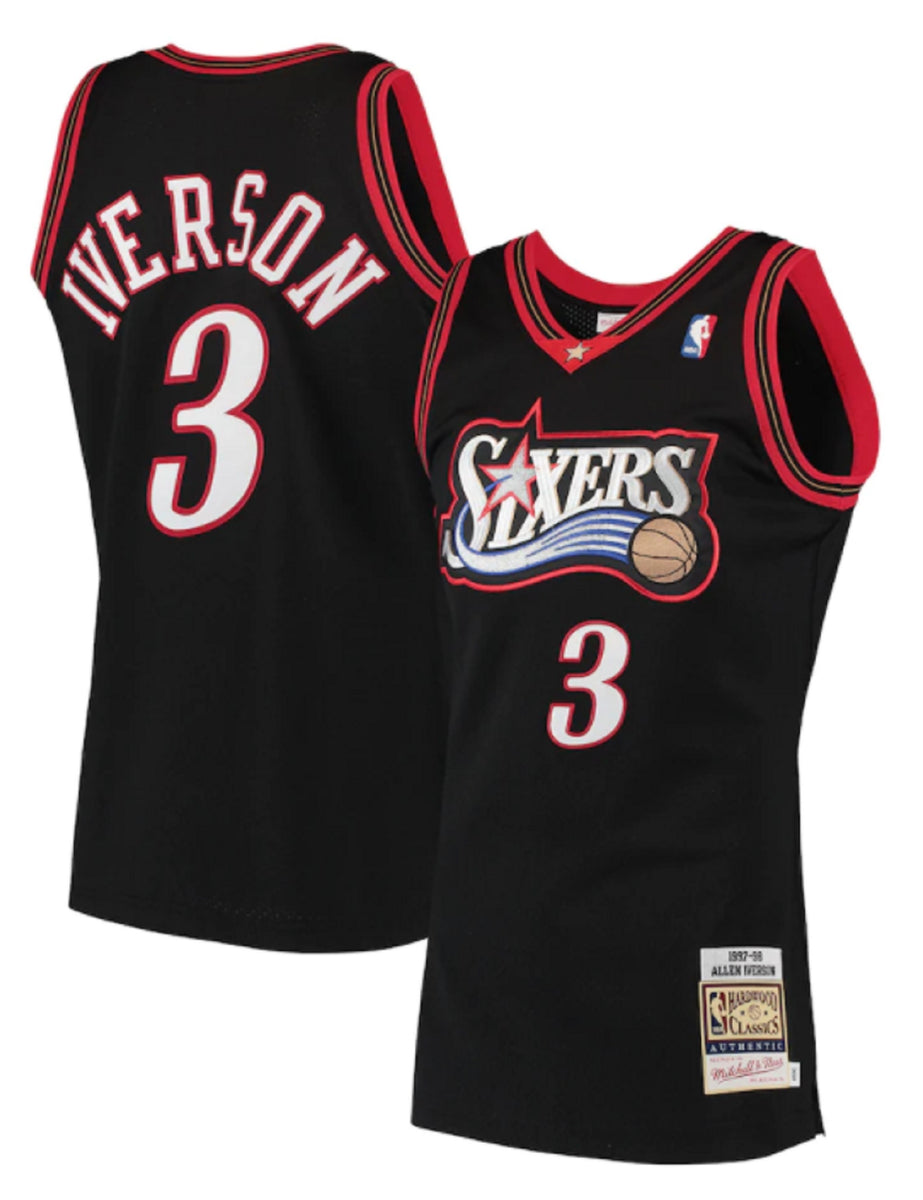 Men's Mitchell & Ness Red/Royal Philadelphia 76ers Wool Two-Tone