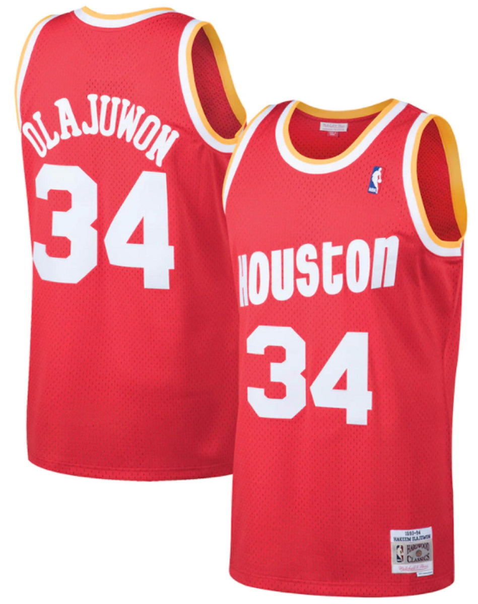 Hakeem Olajuwon Houston Rockets Mitchell & Ness Youth Swingman Throwback Jersey - Red