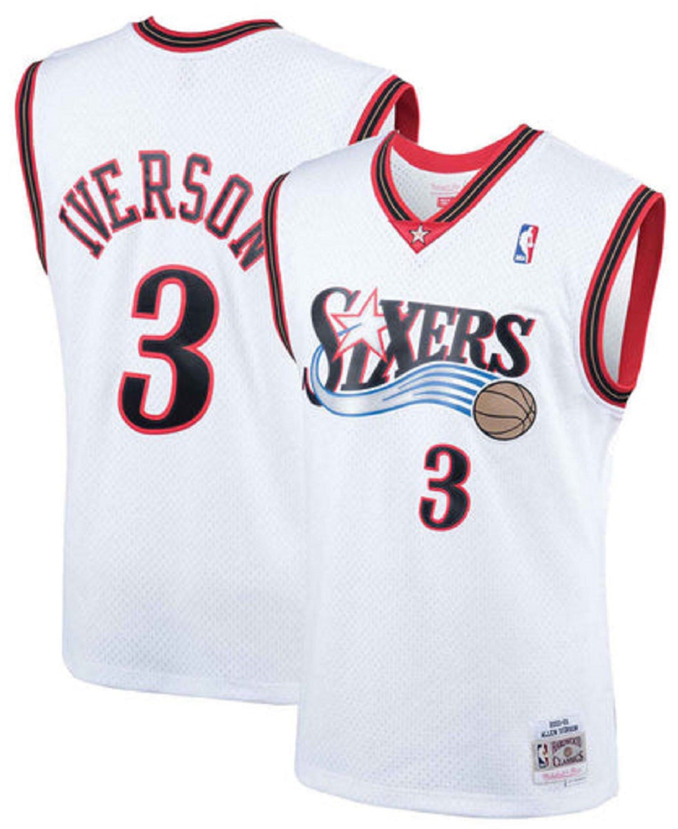 Men s Mitchell Ness NBA Allen Iverson Philadelphia 76ers 2000 01 Har The Sports Collection