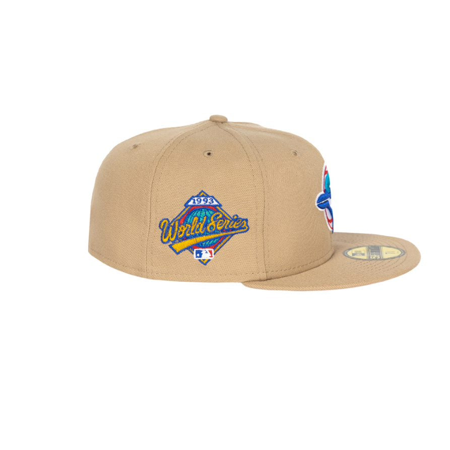 New Era Men's New Era Tan/Olive Toronto Blue Jays Cooperstown Collection  Pink Undervisor - 59FIFTY Fitted Hat