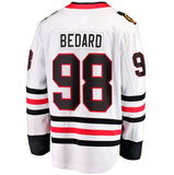Connor Bedard Chicago Blackhawks Fanatics Branded 2023 Away Breakaway Player Jersey - White