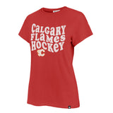 '47 Women's NHL Calgary Flames Free Spirit Frankie Tee - Red