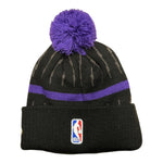 New Era Youth NBA Toronto Raptors 2024 City Edition Cuffed Knit Hat with Pom - Black/Purple