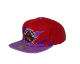 Men's Red and Purple Mitchell & Ness Hardwood Classics Sharktooth Toronto Raptors Snapback Hat