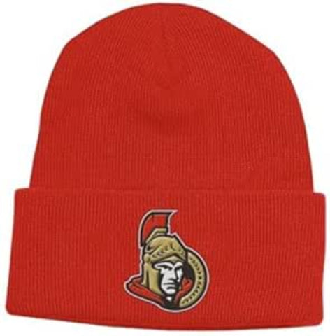 American Needle Men's Ottawa Senators Retro Logo Knit Cuffed Hat - Red