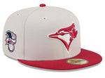 New Era MLB Toronto Blue Jays 2024 Fourth of July 59FIFTY Fitted Hat - Khaki/Red