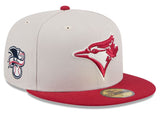 New Era MLB Toronto Blue Jays 2024 Fourth of July 59FIFTY Fitted Hat - Khaki/Red