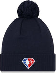 New Era NBA Brooklyn Nets 2021 City Series Cuffed Knit Hat with Pom - Navy