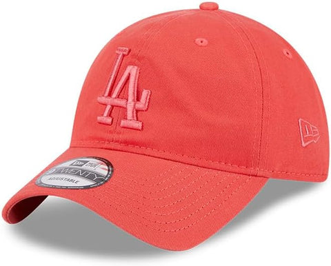 New Era MLB Los Angeles Dodgers 9TWENTY Colour pack Adjustable Hat - Neon Red