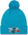 New Era NBA Charlotte Hornets 2021 City Series Cuffed Knit Hat with Pom - Blue