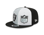 Men's New Era Gray/Black Las Vegas Raiders 2023 Sideline 9FIFTY Snapback Hat
