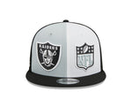 Men's New Era Gray/Black Las Vegas Raiders 2023 Sideline 9FIFTY Snapback Hat