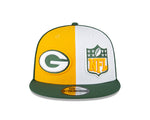 Men's New Era Gold/Green Green Bay Packers 2023 Sideline 9FIFTY Snapback Hat