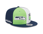 Men's New Era Neon Green/College Navy Seattle Seahawks 2023 Sideline 9FIFTY Snapback Hat