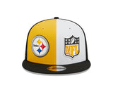 Men's New Era Gold/Black Pittsburgh Steelers 2023 Sideline 9FIFTY Snapback Hat