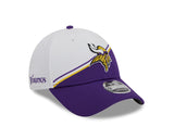 Minnesota Vikings New Era 2023 Sideline 9FORTY Adjustable Hat - White/Purple