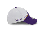 Minnesota Vikings New Era 2023 Sideline 9FORTY Adjustable Hat - White/Purple