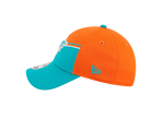 Miami Dolphins New Era 2023 Sideline 9FORTY Adjustable Hat - Orange/Aqua