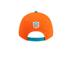 Miami Dolphins New Era 2023 Sideline 9FORTY Adjustable Hat - Orange/Aqua