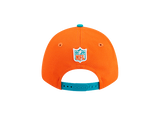 Miami Dolphins New Era 2023 Sideline 9FORTY Adjustable Hat - Orange/Aqua