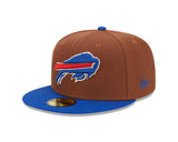 Men's New Era Buffalo Bills 59FIFTY Fitted Brown Harvest 60th Anniversary Hat