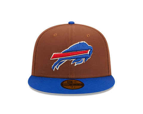 Men's New Era Buffalo Bills 59FIFTY Fitted Brown Harvest 60th Anniversary Hat