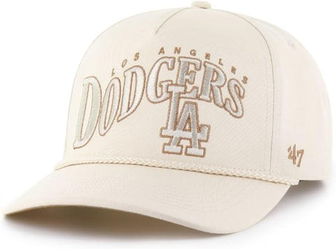 '47 Hitch MLB Los Angeles Wave Rope Option Snapback Hat - Cream Neutral