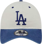 New Era 9TWENTY MLB Los Angeles Dodgers Classic Sidescript Adjustable Hat - Cream