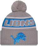 New Era NFL Detroit Lions 2024 Cold Weather Sideline Sport Knit Pom Knit - Grey