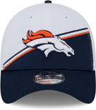 New Era Men's White/Navy Denver Broncos 2023 Sideline 39THIRTY Flex Hat