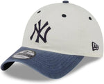 New Era 9TWENTY MLB New York Yankees Classic Sidescript Adjustable Hat - Cream