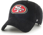 '47 Brand NFL San Francisco 49ers Thick Cord Clean Up Hat - Black