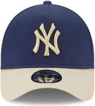 New Era 9FORTY A-Frame MLB New York Yankees Moleskin Crown Snapback Hat - Navy