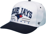 47 Hitch MLB Toronto Blue Jays City Connect Secondary Logo Roscoe Rope Adjustable Snapback Hat - White