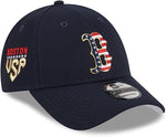 New Era Boston Red Sox 9Forty Fourth of July Curved Adjustable Snapback Hat - Navy