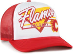 '47 NHL Calgary Flames Trucker Hang Out Adjustable Snapback Hat - Red