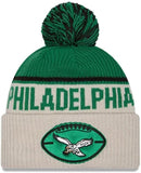 New Era NFL Philadelphia Eagles 2024 Sideline Cold Weather Historic Knit Beanie With - Green