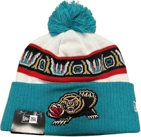 New Era NBA Memphis Grizzlies 2024 Classic Cuff Knit Beanie with Pom - Teal