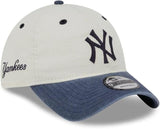 New Era 9TWENTY MLB New York Yankees Classic Sidescript Adjustable Hat - Cream