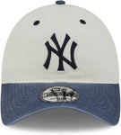 New Era 9TWENTY MLB New York Yankees Classic Sidescript Adjustable Hat - Cream