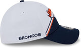 New Era Men's White/Navy Denver Broncos 2023 Sideline 39THIRTY Flex Hat