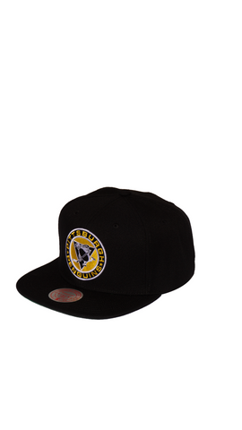 Mitchell & Ness Pittsburgh Penguins Alternate Flip Snapback Adjustable Hat, Men's, Black