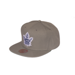 Men’s NHL Toronto Maple Leafs Mitchell & Ness Alternate Flip Snapback Hat – Grey