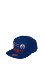 Men’s NHL Edmonton Oilers Mitchell & Ness Alternate Flip Snapback Hat – Blue
